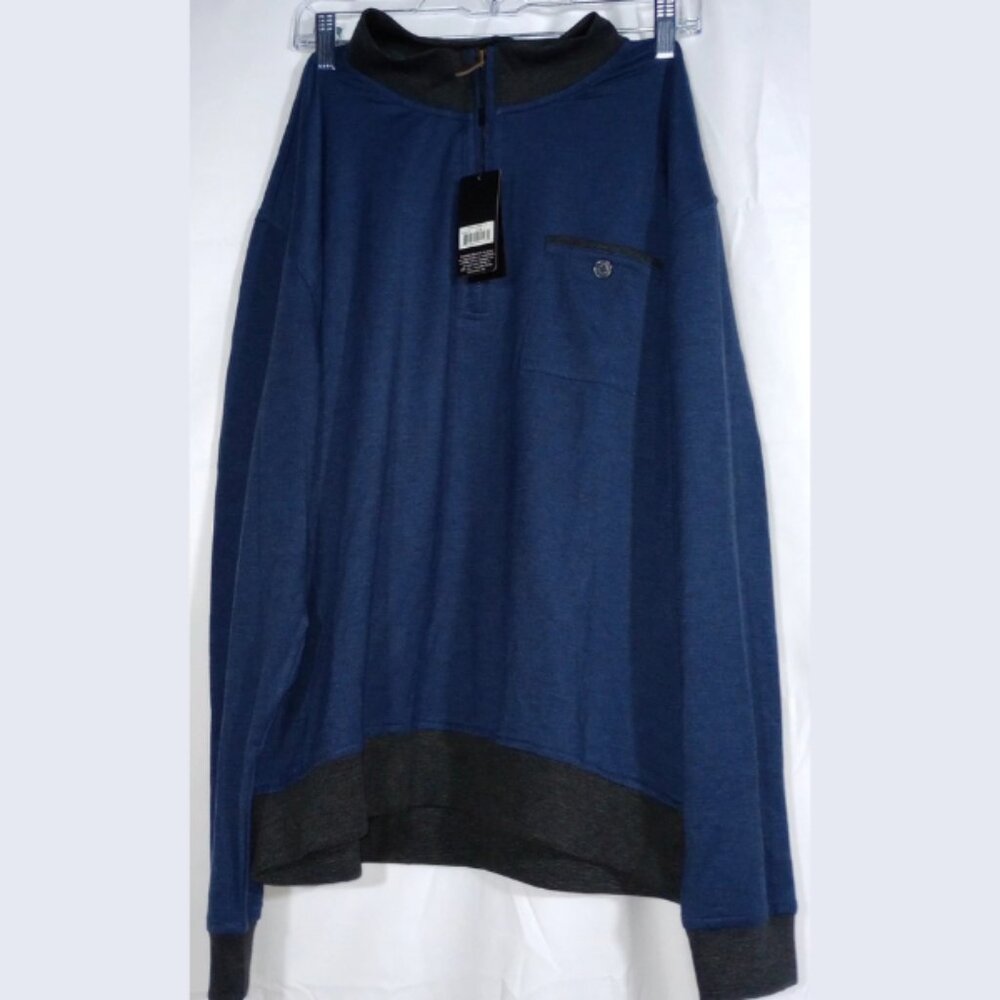 NWT Pebble Beach Men’s Blue/Black 1/4 Zip Golf Pullover Size L